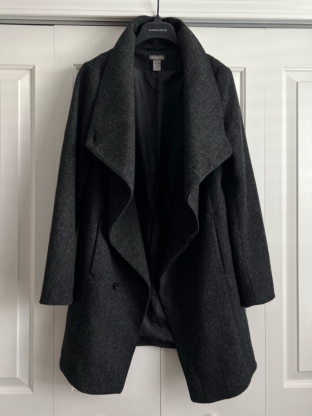 Divided by H&M Charcoal Wool Blend Coat Size XS